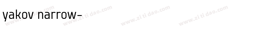yakov narrow字体转换
